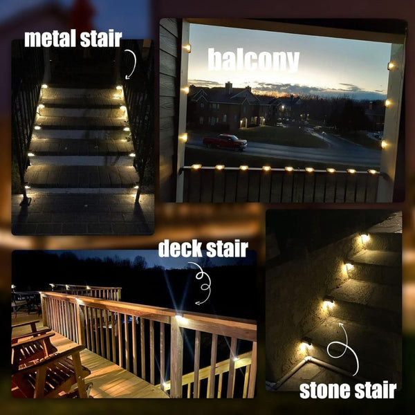 GlowBright Solar Deck Lights
