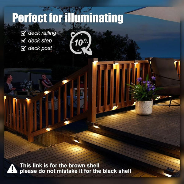 GlowBright Solar Deck Lights