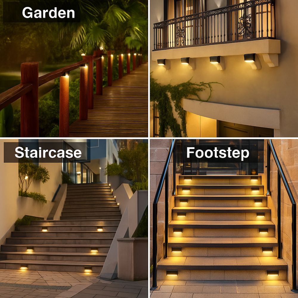 GlowBright Solar Deck Lights
